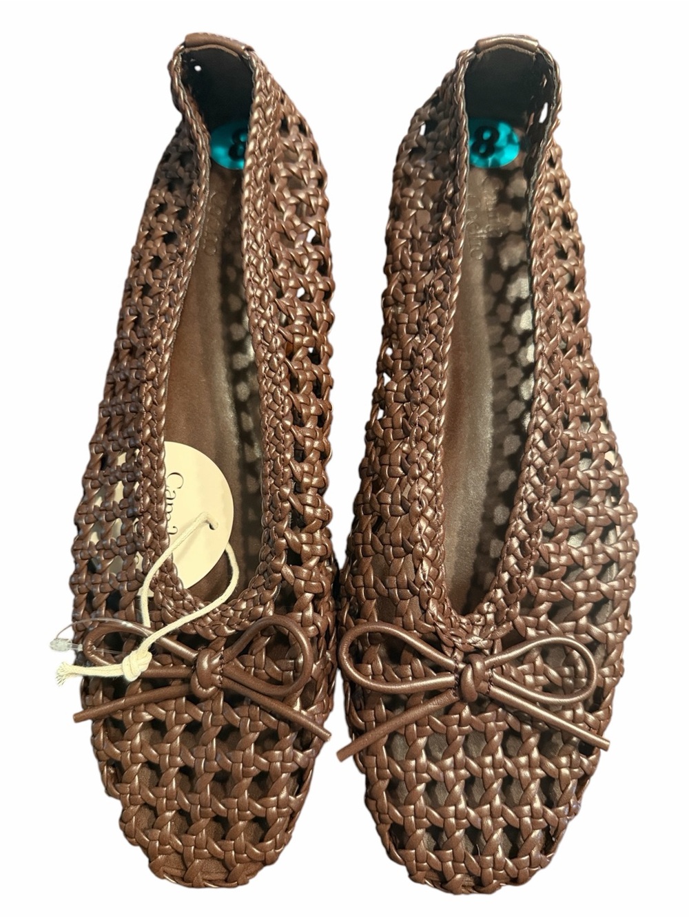 Camila Coelho Brown Mesh Flats(Size 8)